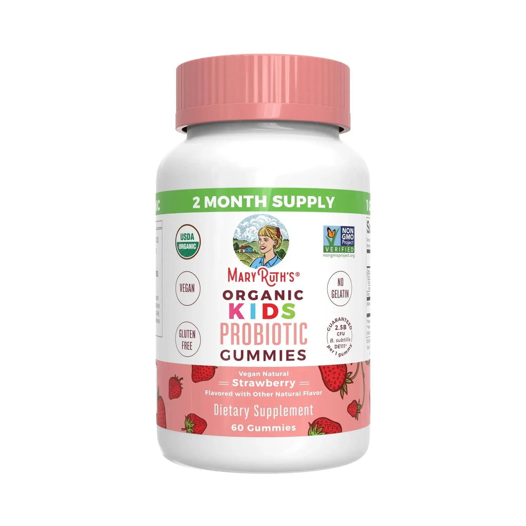 MaryRuth Organics Gummies for Kids–Multivitamin (Mixed Berry & Cherry), & Probiotic (Strawberry) | USDA Organic, No Gelatin! | MARYRUTH'S Au supplements
