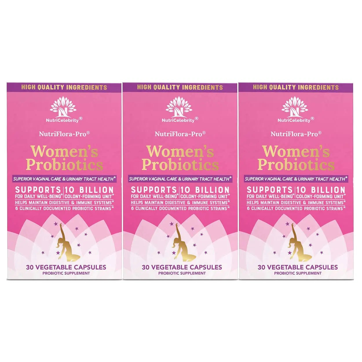 NutriCelebrity NutriFlora-Pro Probiotics for Women, Vaginal, Urinary Health, Immune System Digestive Nutricelebrity Au supplements