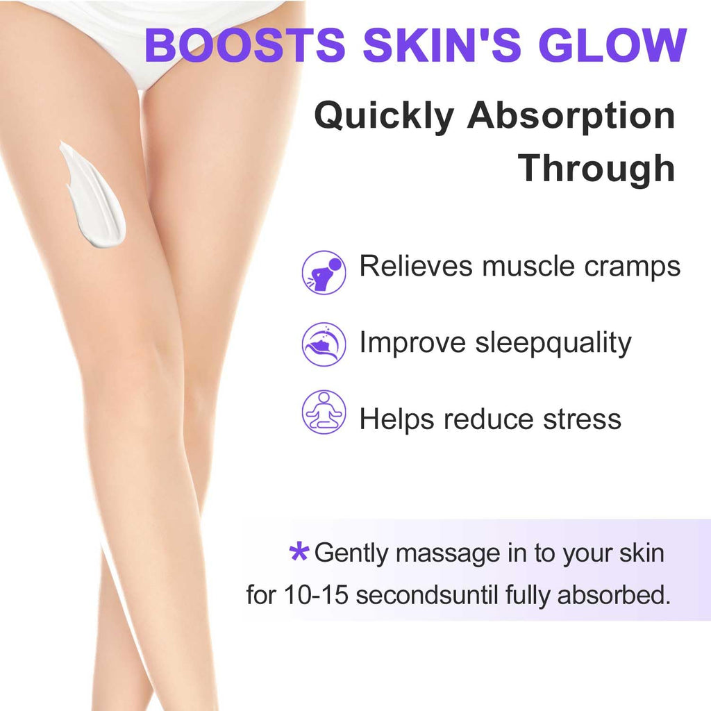 RIGBOO Magnesium Lotion for Sleep, Magnesium Cream, Muscle Relief and Relaxation Non-Greasy, Fast Absorbing Body Lotion with Coconut Oil with Chamomile, Safe for Sensitive Skin (Lavender) RIGBOO Au supplements