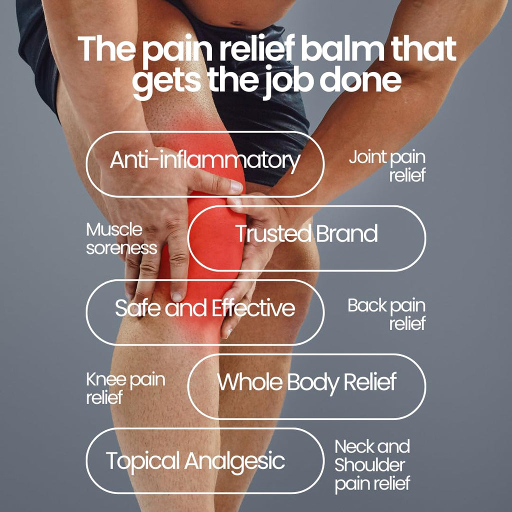 Aboniki Powerful Topical Pain Relief Balm with Natural Ingredients | Fast-Acting Soothing Relief for Joints & Muscle Pain, Soreness, Cramps | Long Lasting Full Body Rub (12 Plastic Jars) Aboniki Au supplements
