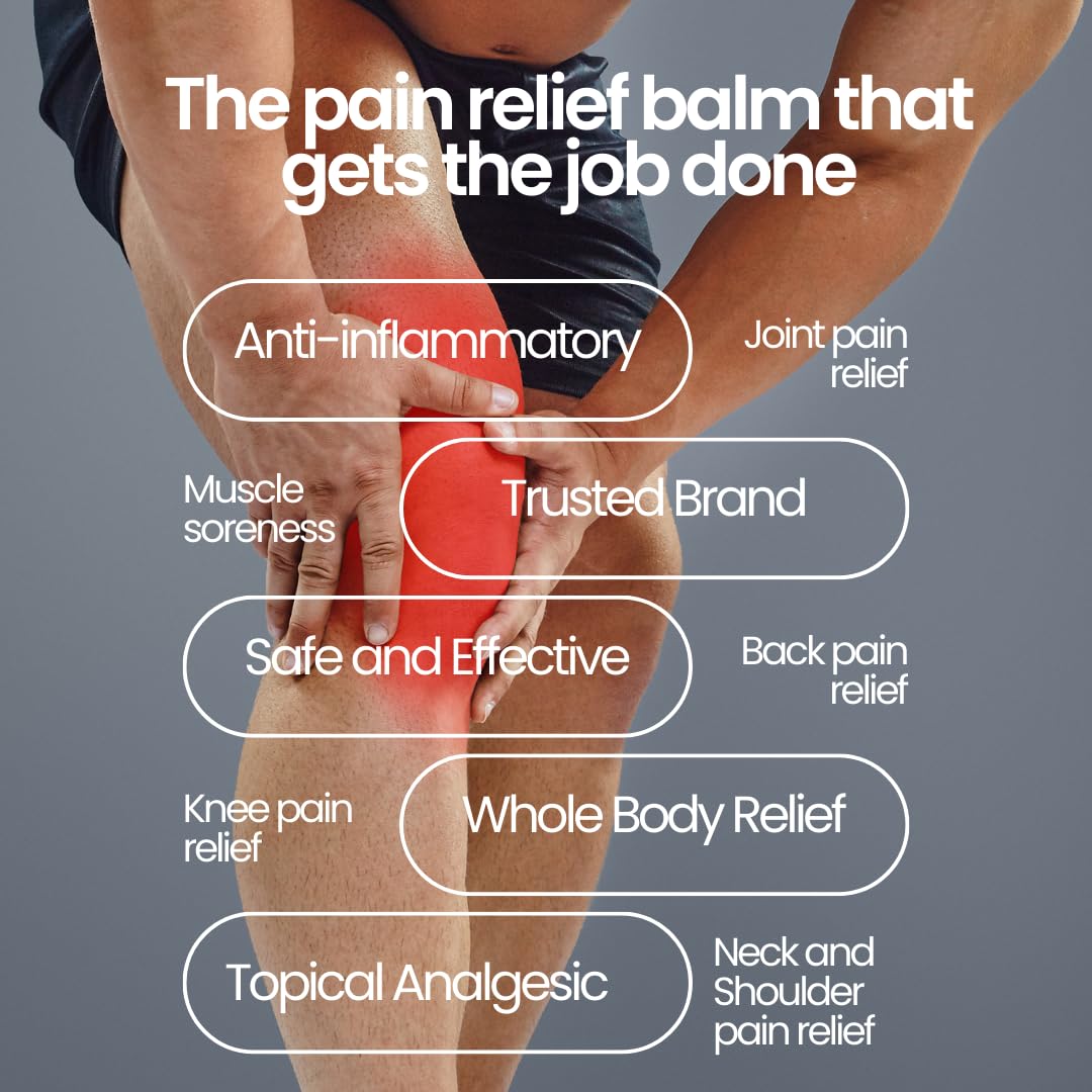 Aboniki Powerful Topical Pain Relief Balm with Natural Ingredients | Fast-Acting Soothing Relief for Joints & Muscle Pain, Soreness, Cramps | Long Lasting Full Body Rub (12 Plastic Jars) Aboniki Au supplements