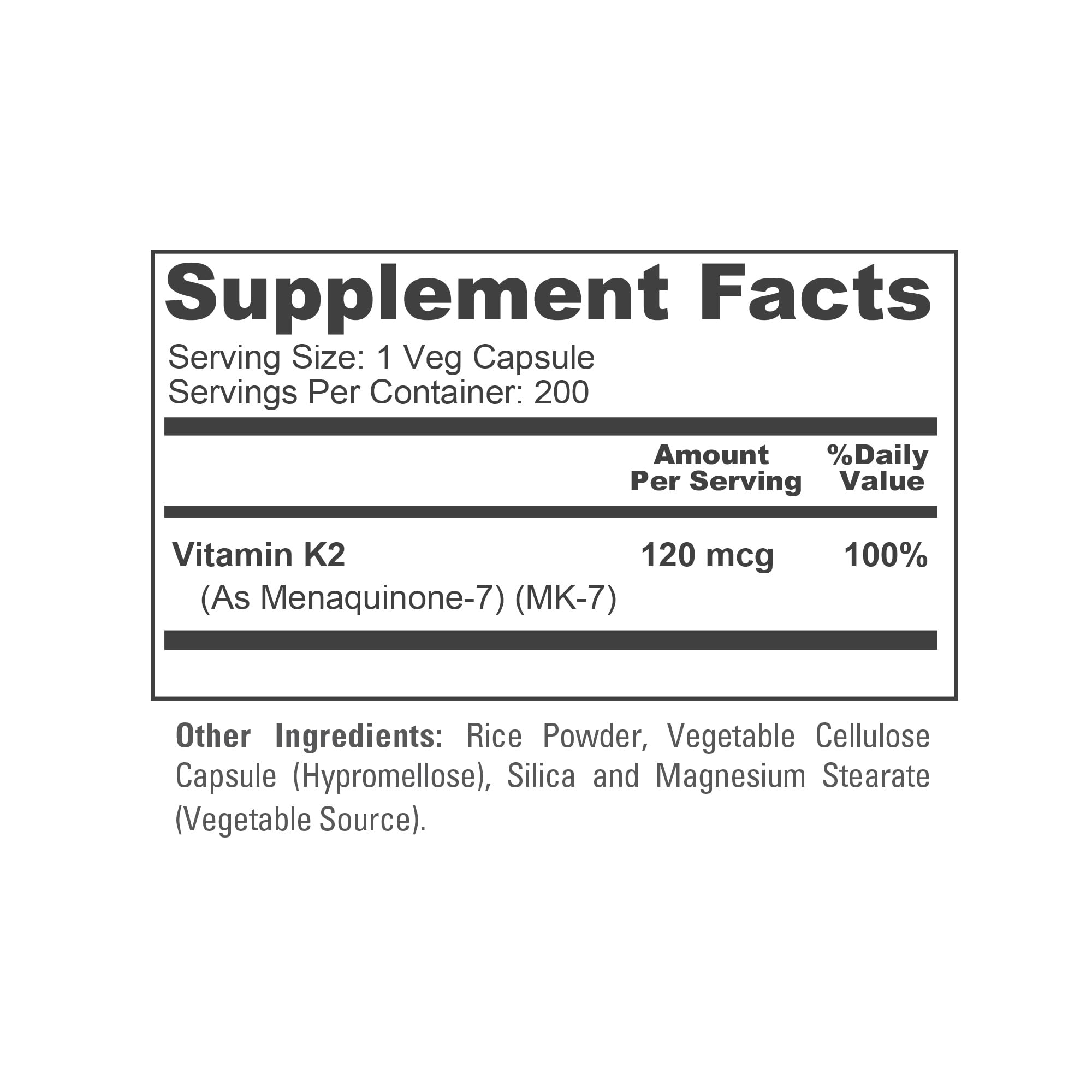 NusaPure Vitamin K2 MK7 120 mcg 200 Veggie Caps (Soy Free, Non-GMO, Vegan) NusaPure Au supplements