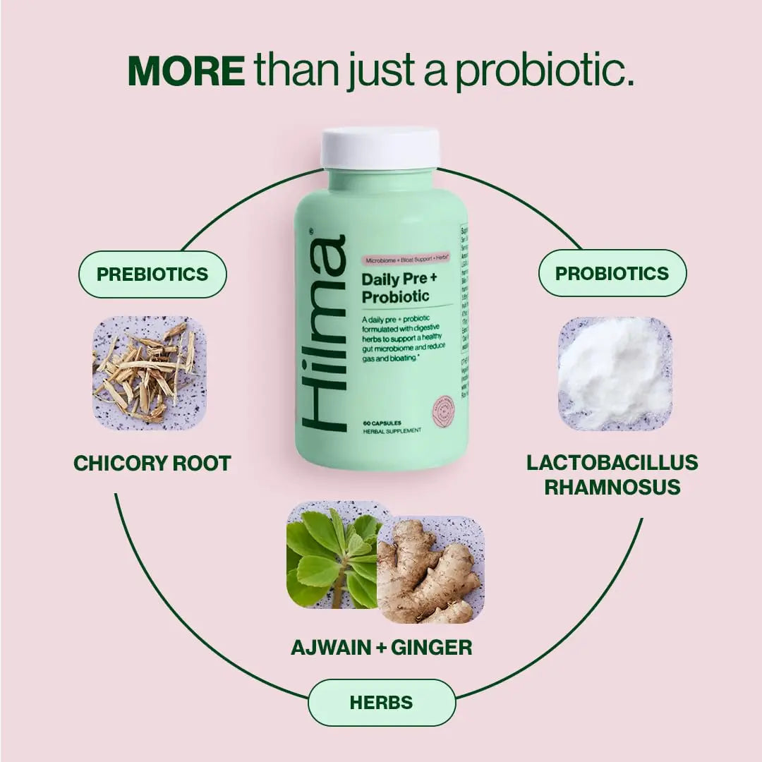 Hilma Daily Pre + Probiotic + Herbs - Support a Healthy Gut While Reducing Gas & Bloating Hilma Au supplements