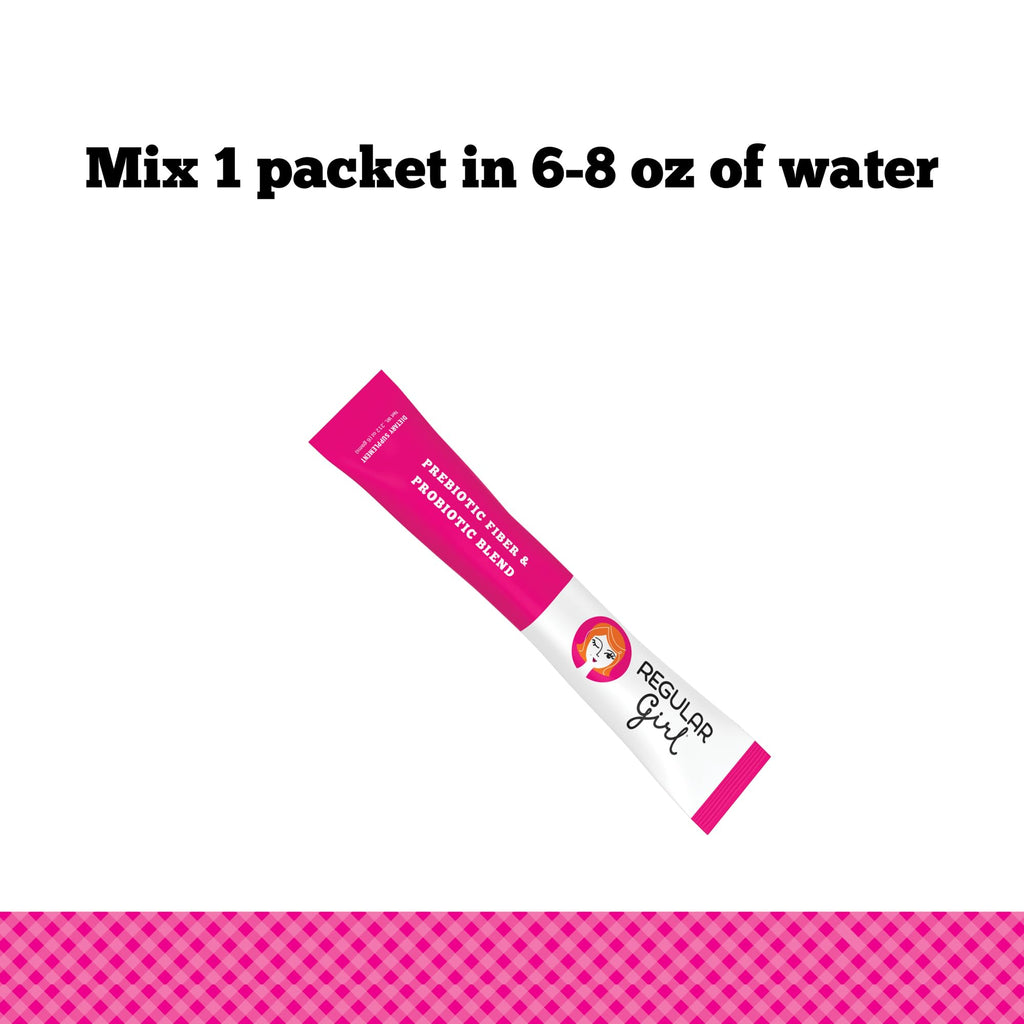 Regular Girl Organic Powder, Prebiotic Fiber Supplement and Probiotics for Women, Low FODMAP, 30 On-The-Go Packets, Unflavored, 30 Serving Packets Regular Girl Au supplements
