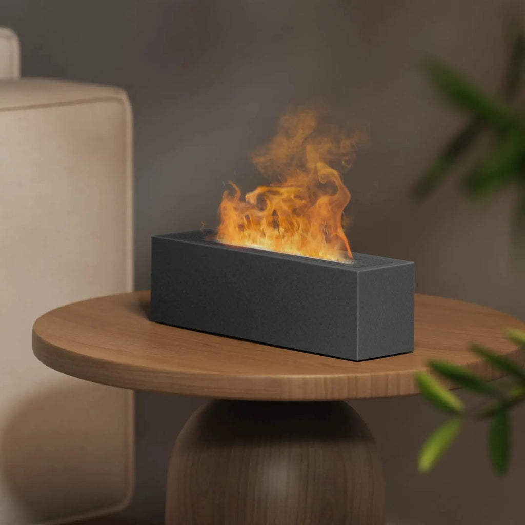 Shiawase Oil Diffuser, 200ml Flame Essential Oil Diffuser/Humidifier, Bedrock Fire Air Scent Diffuser Shiawase Au supplements