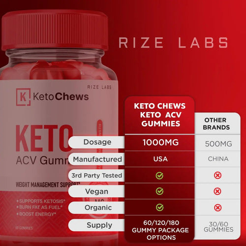 (2 Pack) Keto Chews Gummies - Keto Chews ACV Gummies for Weight Loss 525 MG rize labs Au supplements