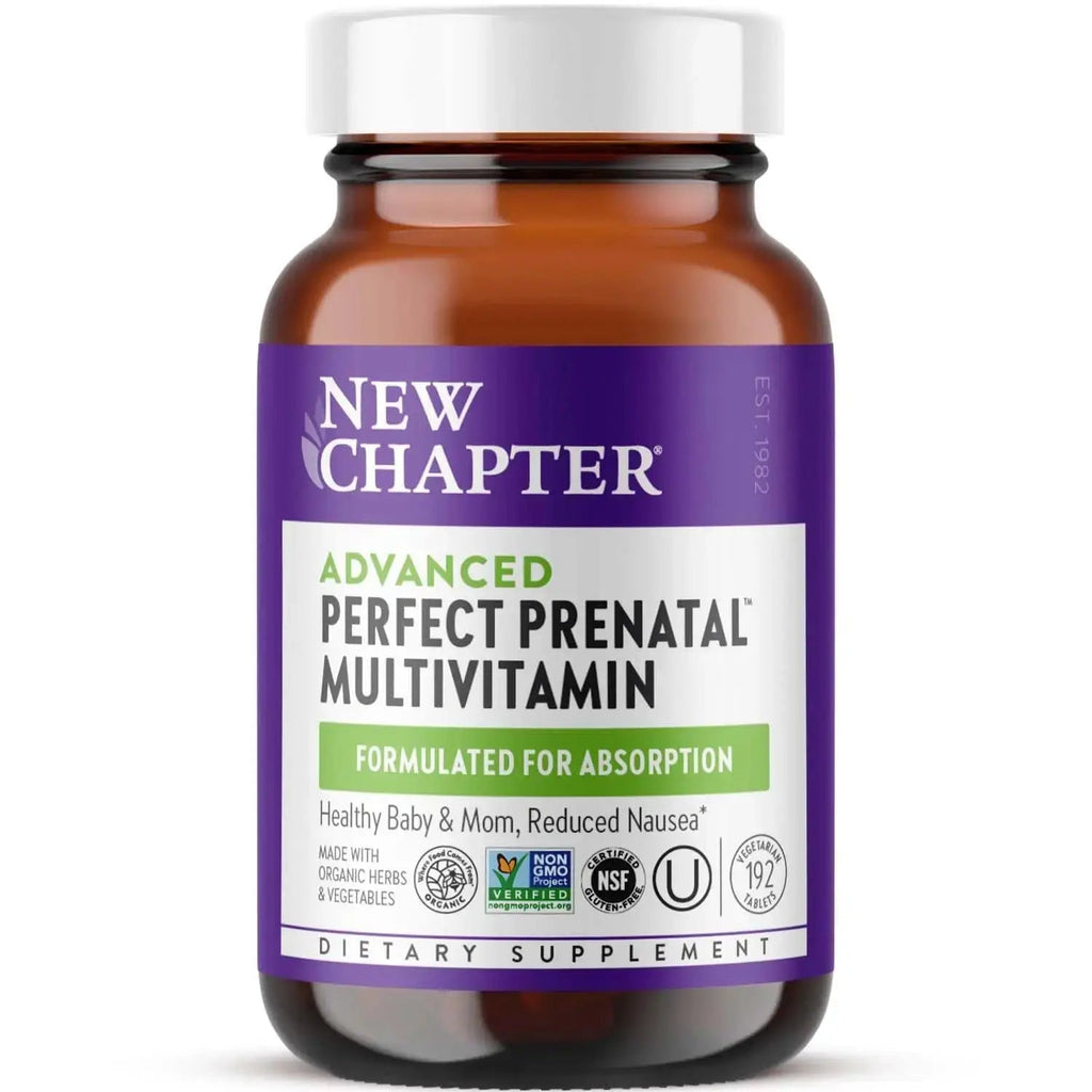 New Chapter Perfect Prenatal Vitamins, Organic Prenatal Vitamins, Non-GMO Ingredients for Healthy Baby & Mom - Folate (Methylfolate), Iron, Vitamin D3 New Chapter Au supplements