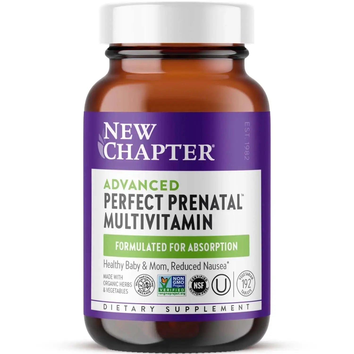 New Chapter Perfect Prenatal Vitamins, Organic Prenatal Vitamins, Non-GMO Ingredients for Healthy Baby & Mom - Folate (Methylfolate), Iron, Vitamin D3 New Chapter Au supplements