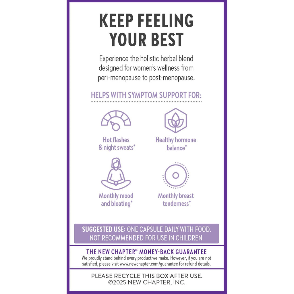 New Chapter Menopause Supplement - Estrotone Herbal Hormone Balance for Women in Perimenopause, with Black Cohosh for Hot Flash Relief & to Reduce Night Sweats + Vitex, No Added Hormones - 30 ct New Chapter Au supplements
