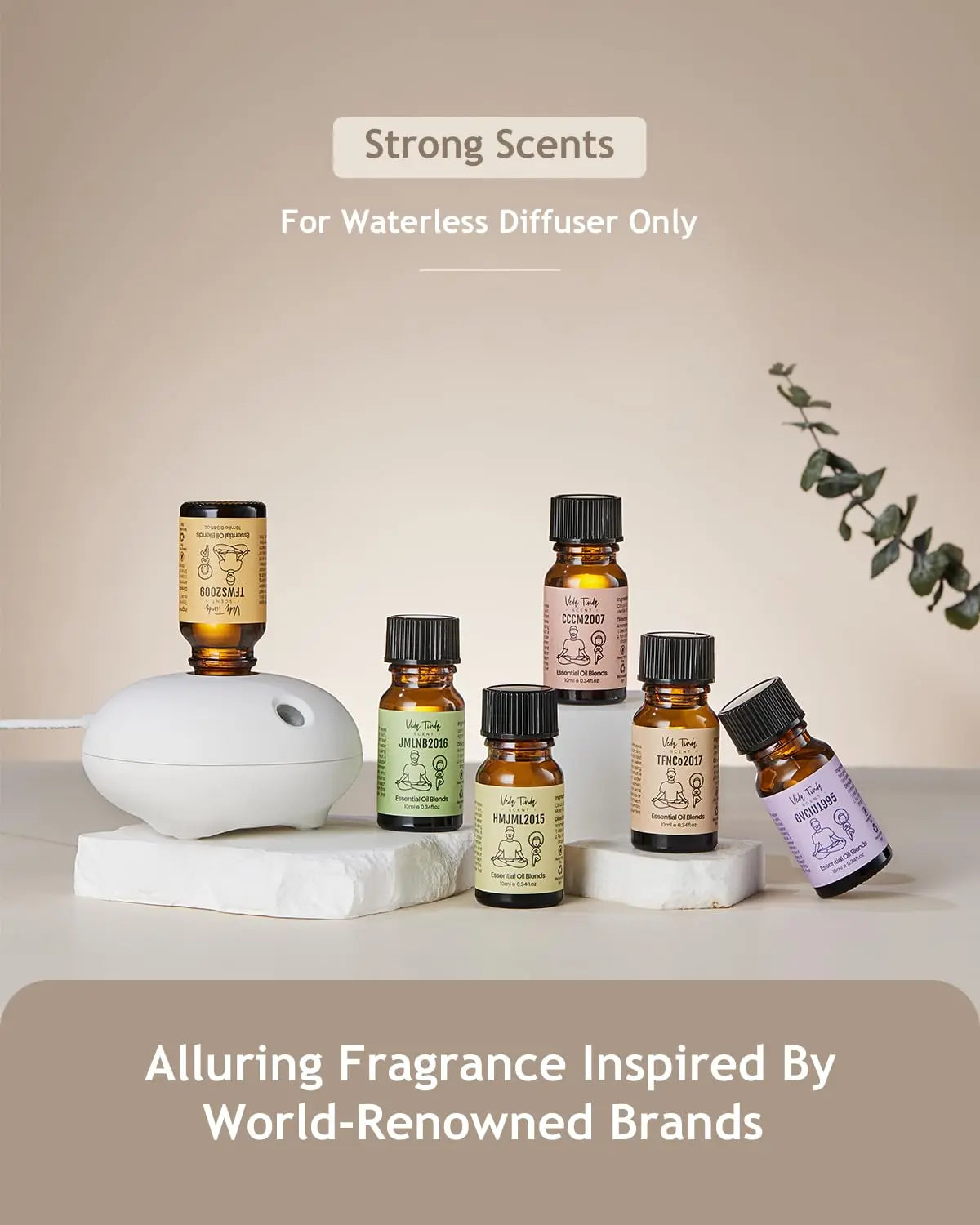 VTS Waterless Diffuser with Classic Perfume Scent Essential Oils Set, Perfume Collection VEDA TINDA SCENT Au supplements