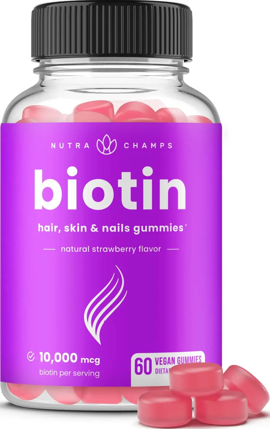 NutraChamps Biotin Gummies 10000mcg [High Potency] NutraChamps Au supplements