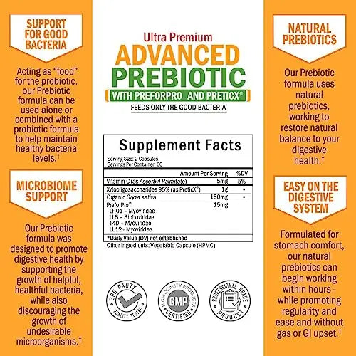 Prebiotics for Advanced Gut Health - Immune System Support & Dietary Fiber BioSchwartz Au supplements