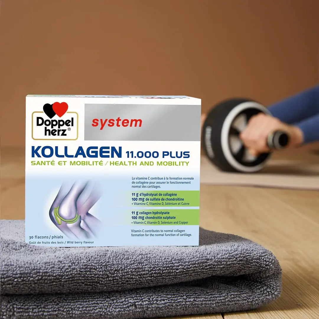 Doppelherz - Kollagen 11000 Plus - Collagen hydrolysate, chondroitin Sulphate, Vitamins C and D and Trace Elements Doppelherz Au supplements