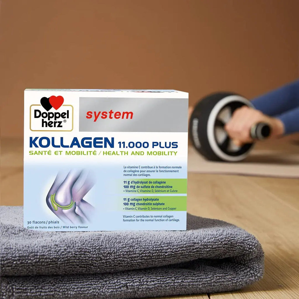 Doppelherz - Kollagen 11000 Plus - Collagen hydrolysate, chondroitin Sulphate, Vitamins C and D and Trace Elements Doppelherz Au supplements