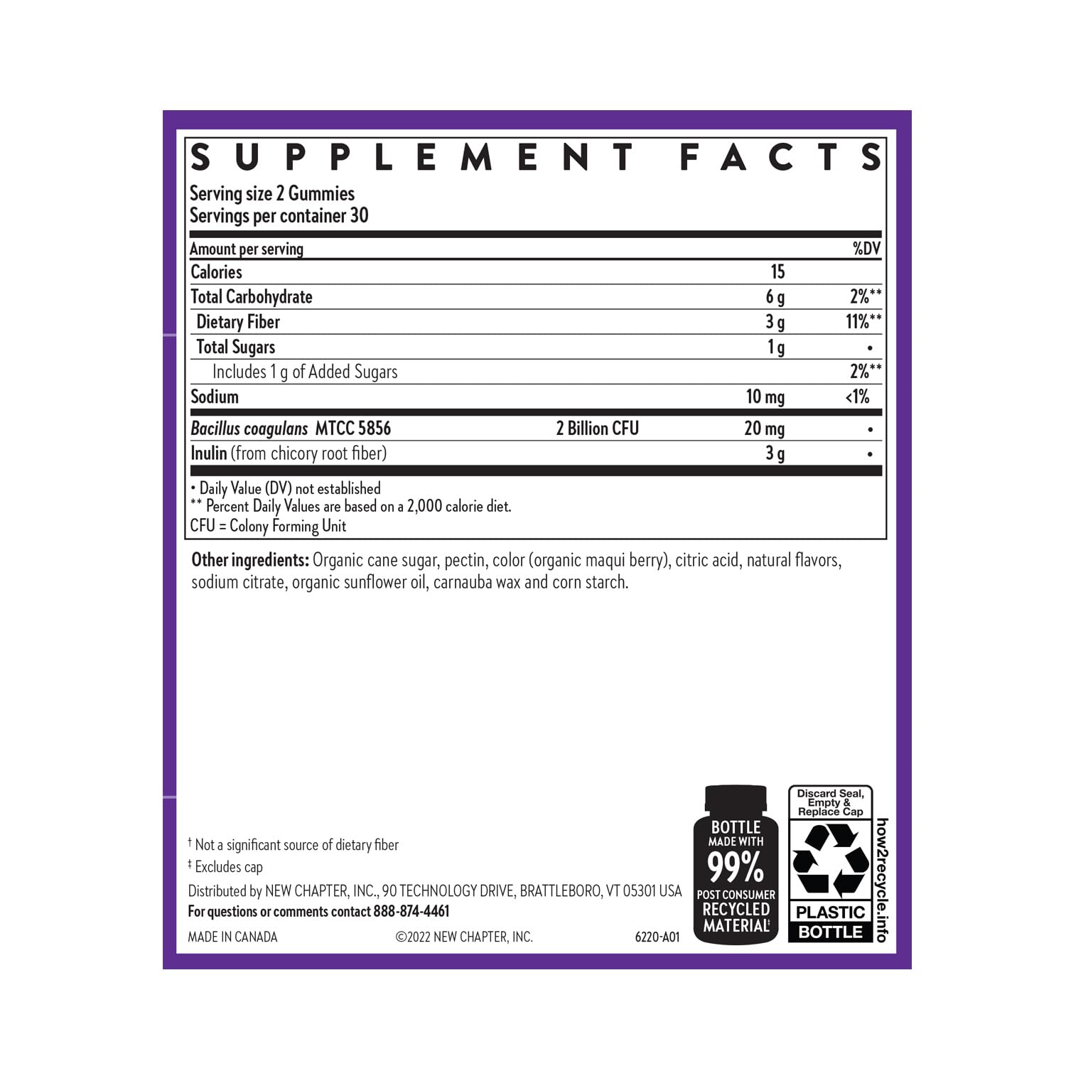 New Chapter Probiotic Gummies for Women and Men, All-Flora (1 Month Supply) – 55% Less Sugar+, Formulated for Holistic Gut Health Support with Probiotics + Prebiotic Fiber