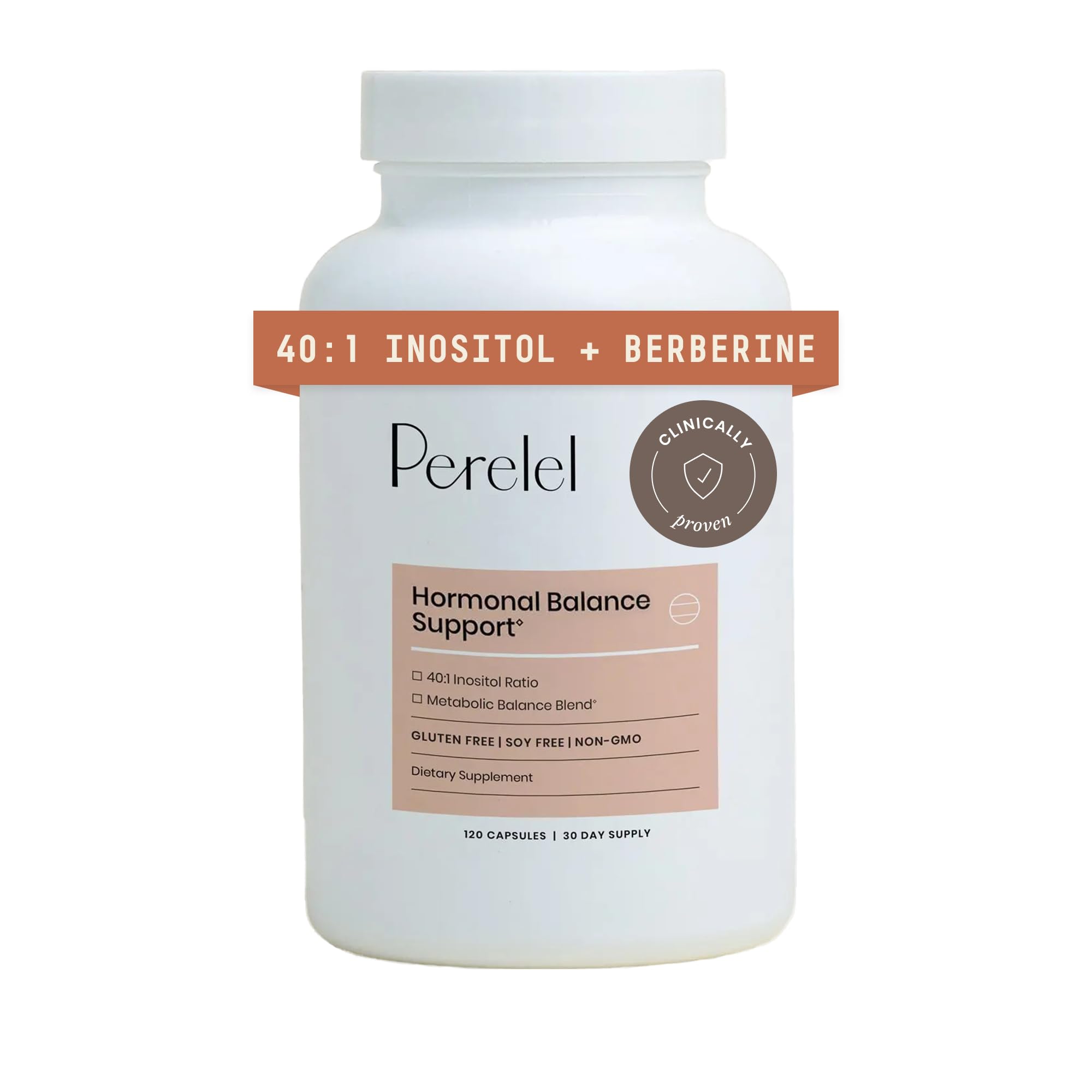 Perelel Hormone Balance Support, Myo & D Chiro Inositol, Womens Inositol Supplement with Berberine, Alpha Lipoic Acid, & Dim to Support Female Health, Soy, Dairy & Gluten Free, Non GMO, 120 Capsules Perelel Au supplements