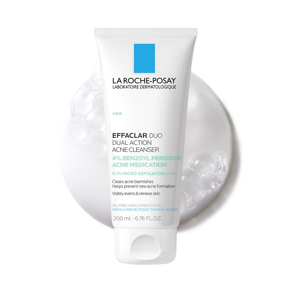 La Roche-Posay Effaclar Dual Acne Face Wash With 4% Benzoyl Peroxide & LHA Exfoliant
