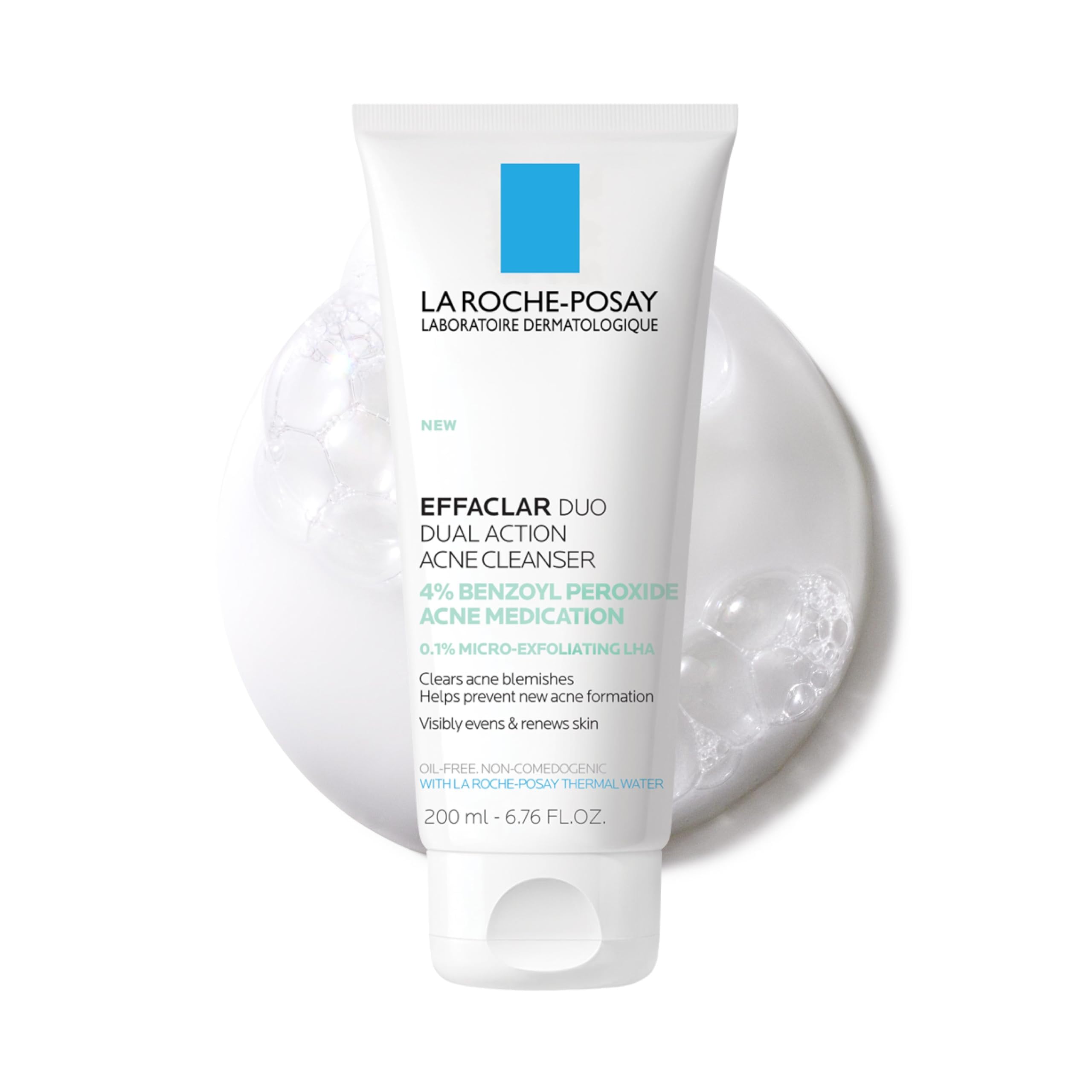 La Roche-Posay Effaclar Dual Acne Face Wash With 4% Benzoyl Peroxide & LHA Exfoliant