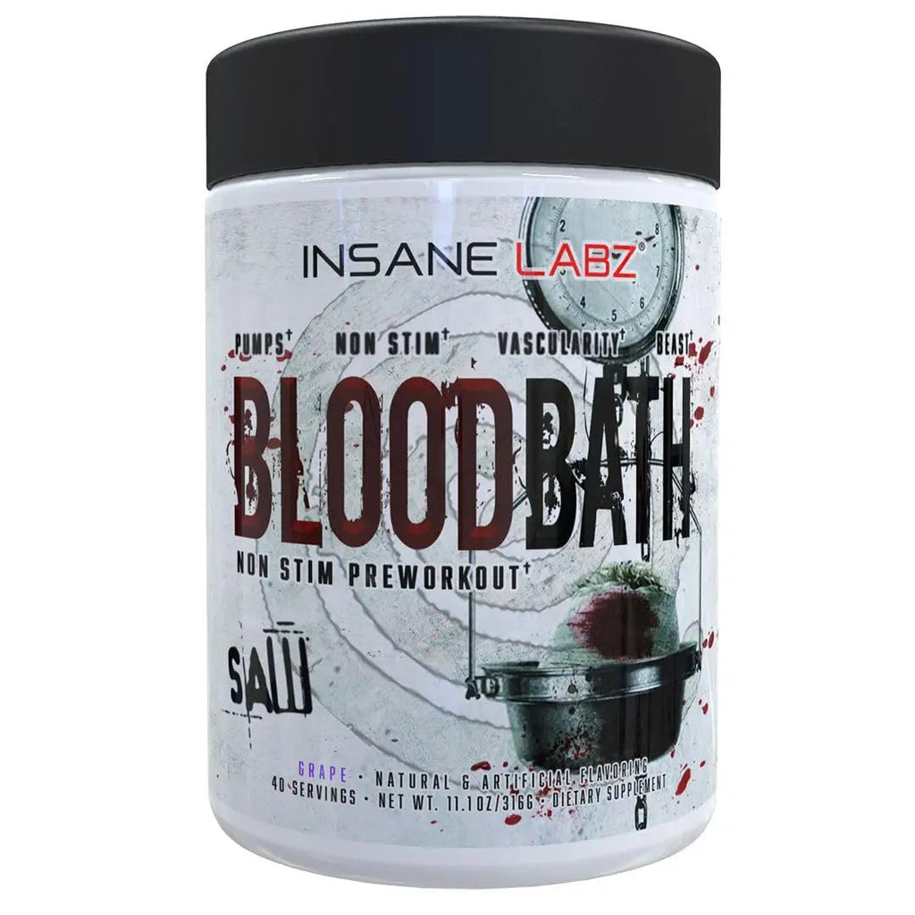 Insane Labz Saw Bloodbath, Non-Stim Pump Pre Workout Powder with Nitrosigine­, OxyGold Insane Labz Au supplements