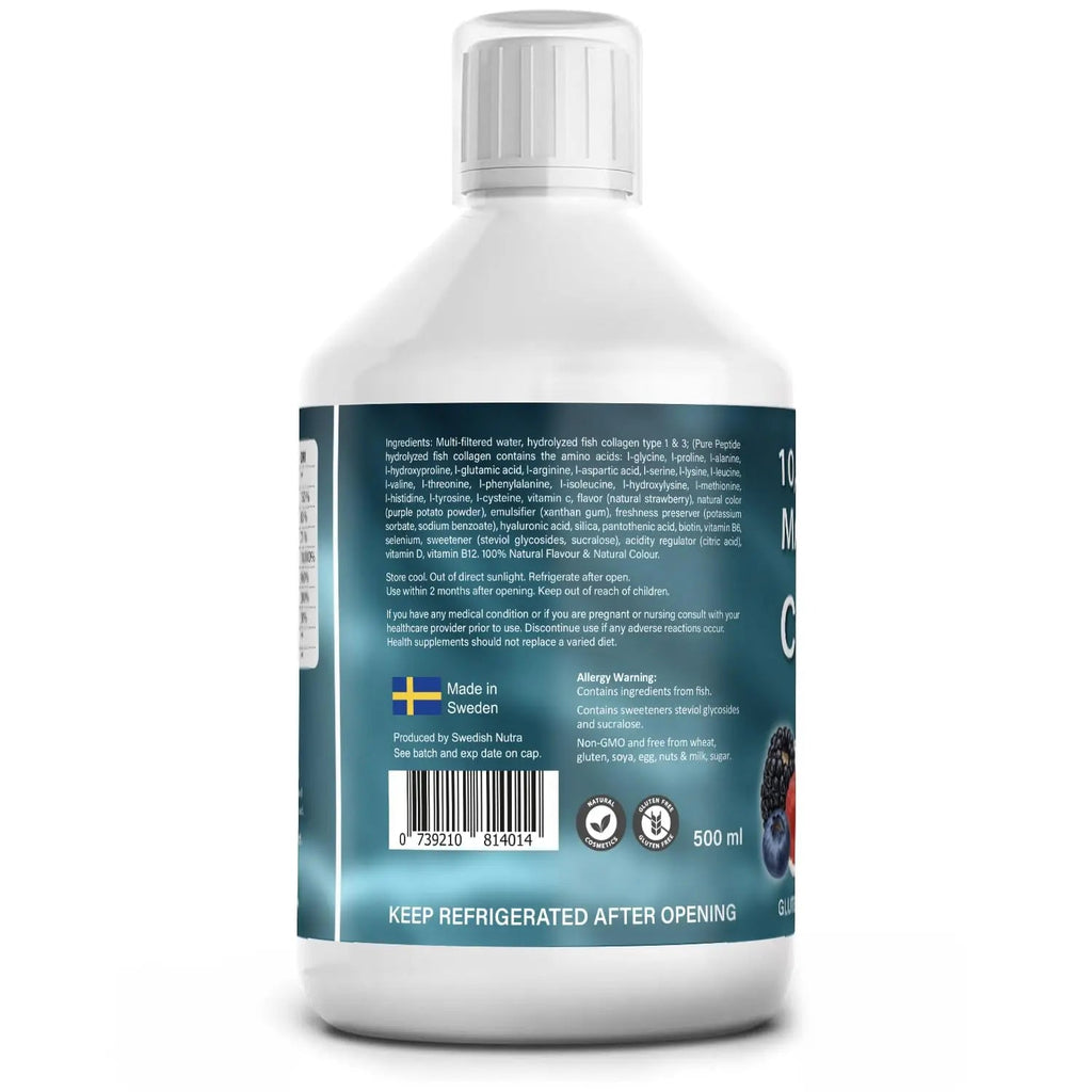 4 Pack Marine Collagen 2.2 Liquid 10000mg Sugar Free Ready to Drink Berry Flavour Best4Group Au supplements