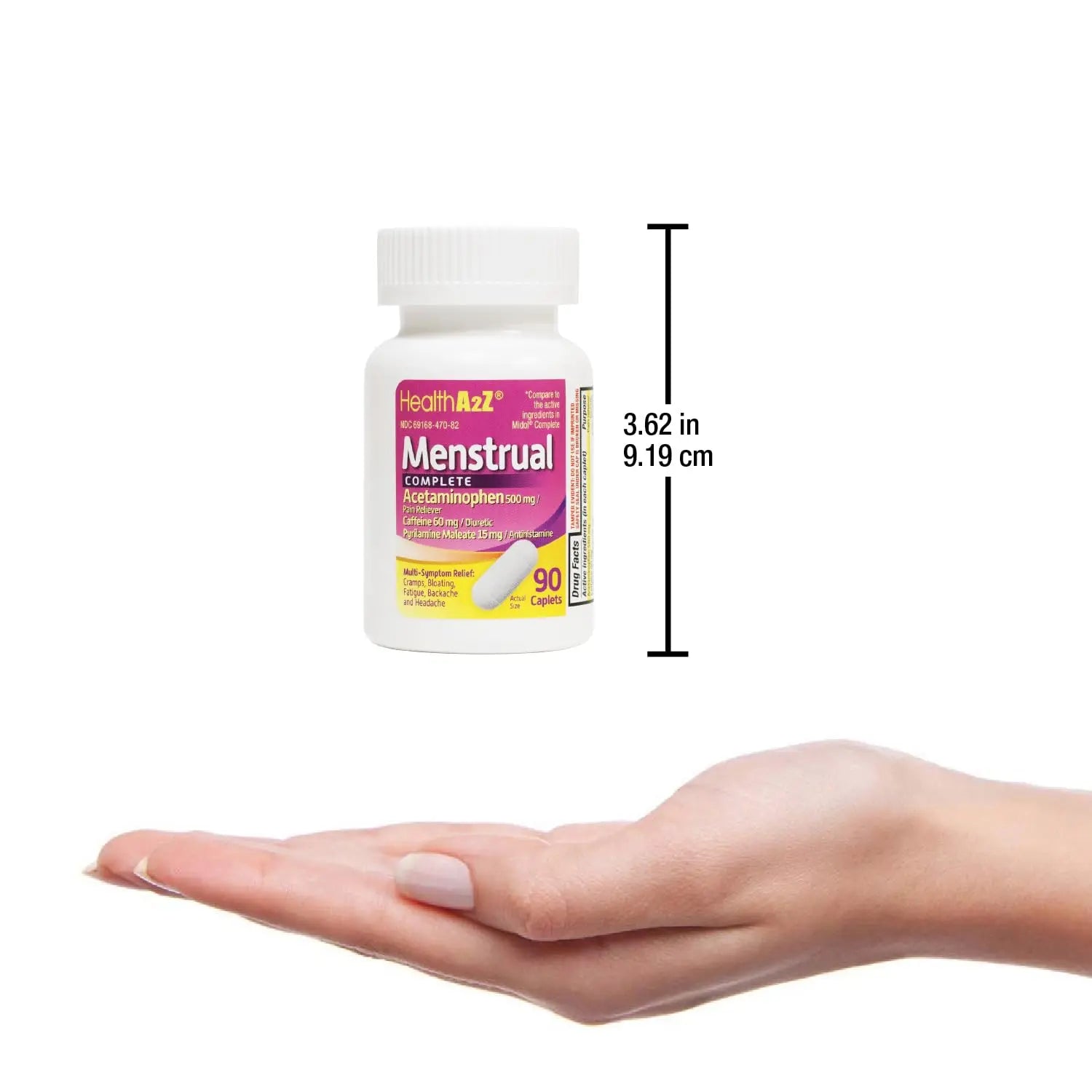 HealthA2Z® Menstrual Complete Pain Relief Tablets | Relieves Cramps, Bloating, Fatigue, Backache & Headache (90 Counts) HealthA2Z Au supplements