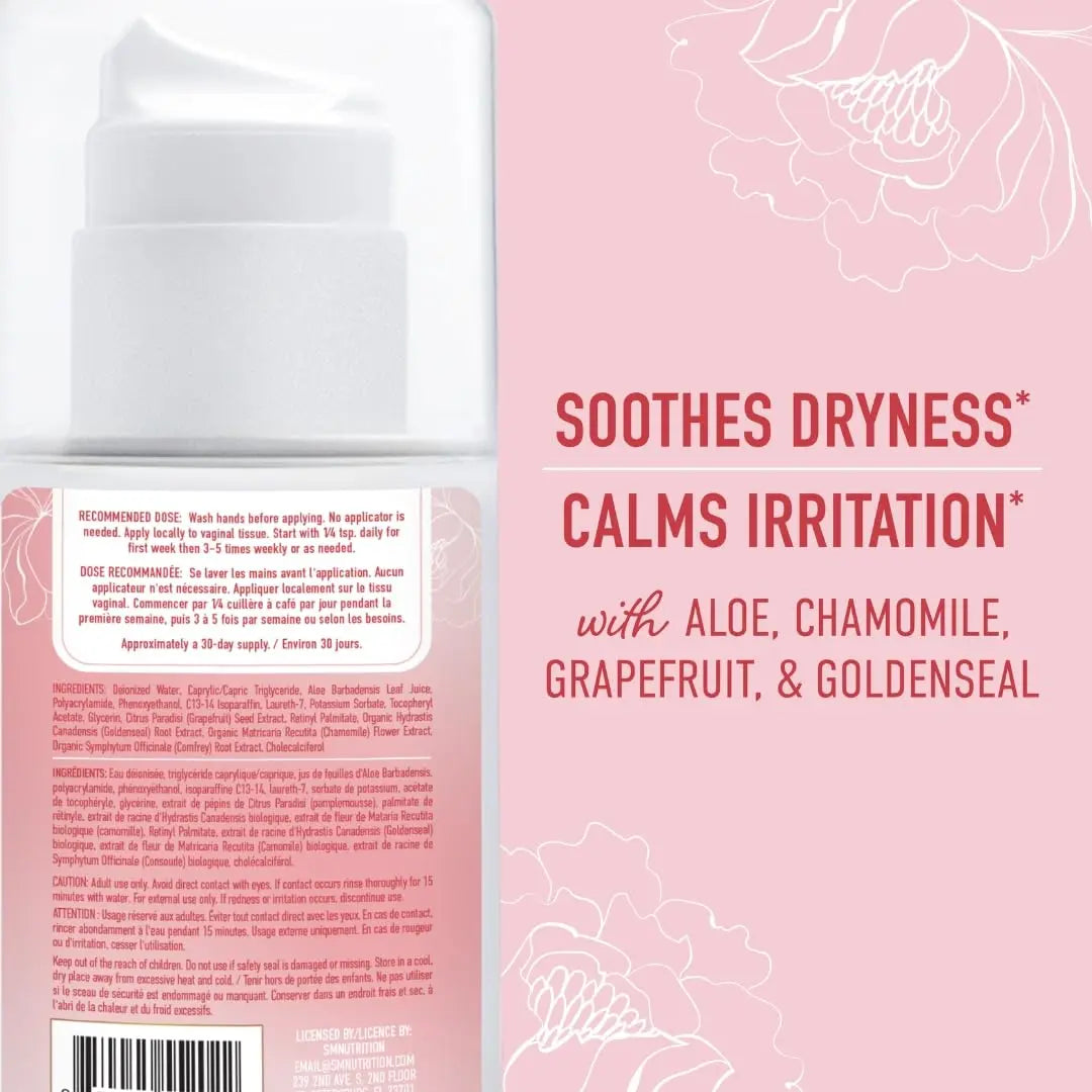 Vulva Rescue Moisturizer Cream | 3oz. PUMP | Soothes Vaginal Itch & Dryness | No Estrogen or Fragrance SMNutrition Au supplements
