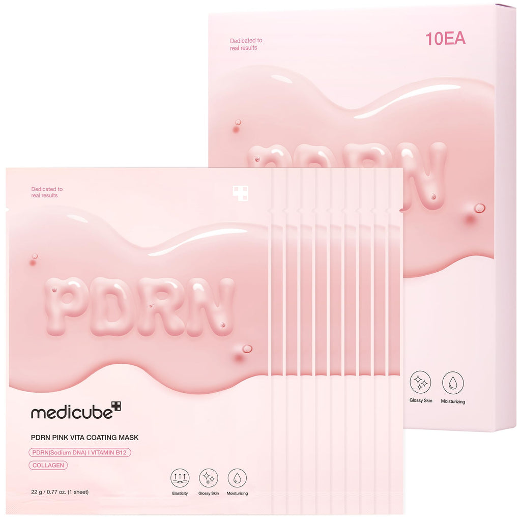 medicube Salmon DNA PDRN Pink Vita Coating Sheet Mask 10EA - Korean sheet mask