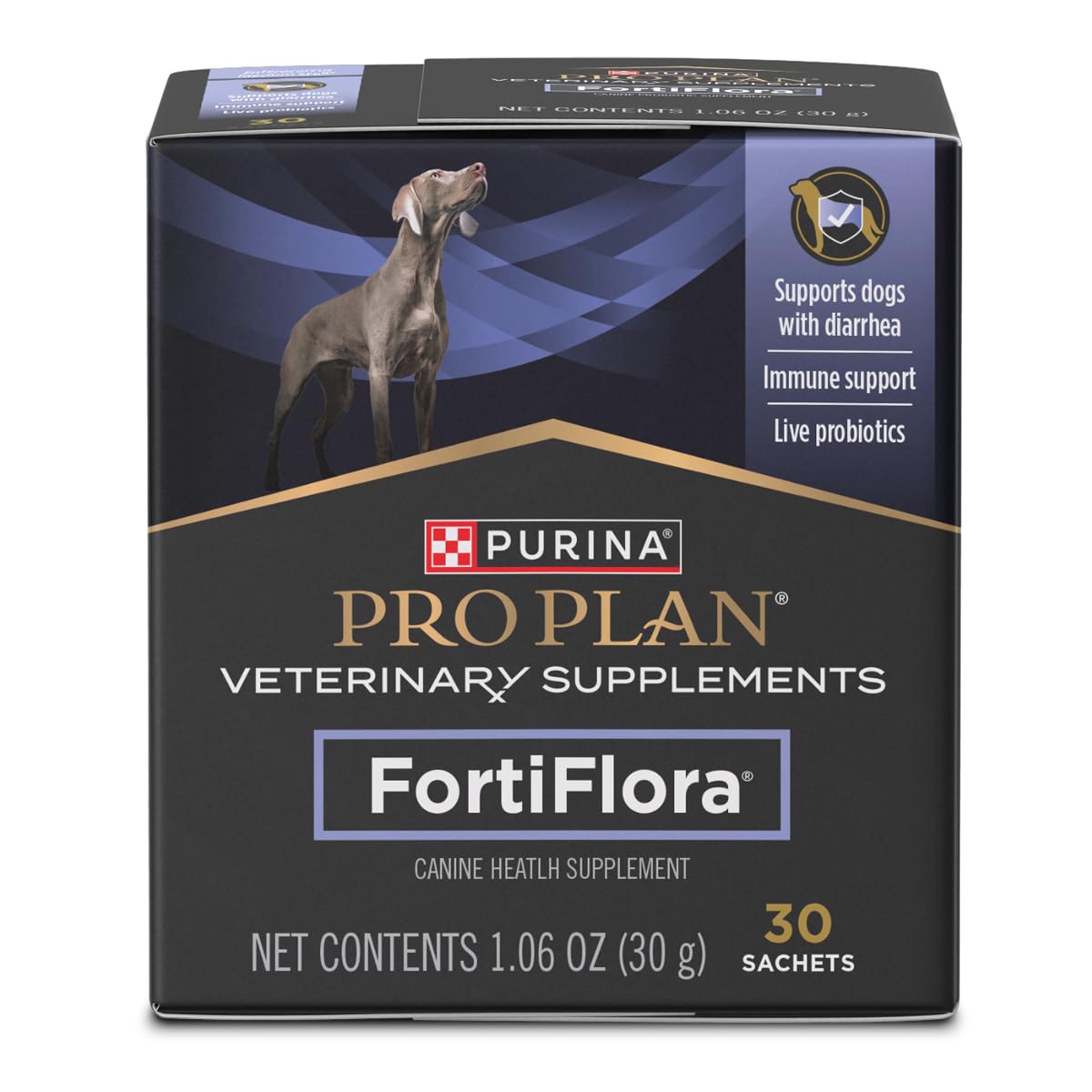 Purina Pro Plan Veterinary Supplements FortiFlora Daily Probiotics for Dogs, Helps Digestive Gut Health and Diarrhea - 30 ct. Box Pro Plan Veterinary Diets Au supplements
