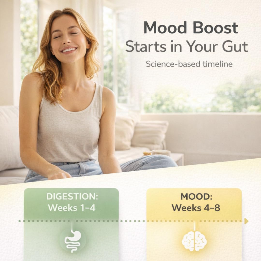 Lifted Naturals Spore Based Probiotic Probiotics - SBO Mood Boost - Spore/Soil-Based - Digestion & Natural Mood Support - Histamine-Free - 60 Day Supply, Non-GMO, Dairy-Free, Gluten-Free, Vegan Lifted Naturals Au supplements