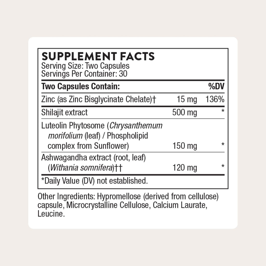 THORNE - Advanced Testosterone Support - Men's Health Supplement - Supports Healthy Testosterone Levels & Muscle Fatigue* - with Ashwagandha, Shilajit & Zinc - Gluten, Dairy & Soy-Free - 30 Servings THORNE Au supplements