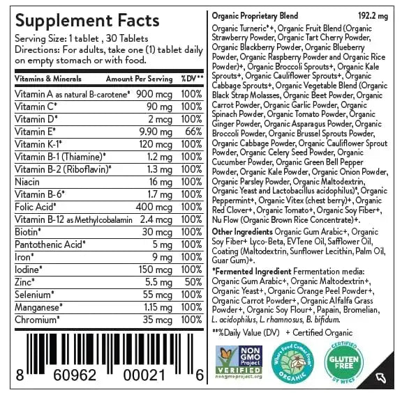 Movita Women’s Daily Multivitamin - Organic Fermented Whole Foods for Enhanced Energy, Immunity & Vitality - Vegan Movita Au supplements