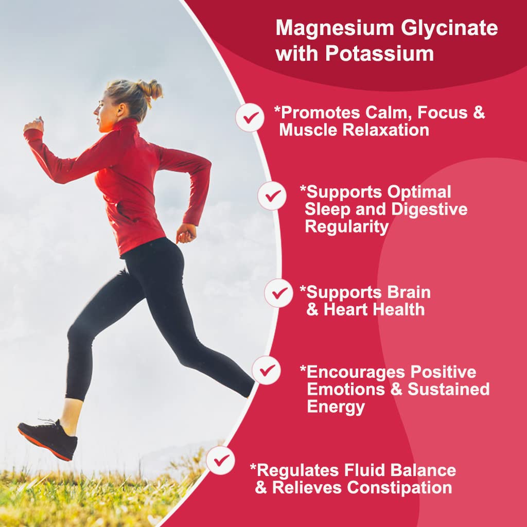 Magnesium Glycinate Gummies 400 mg with 100 mg Composite magnesium - Chelated Magnesium Potassium Supplement with Vitamin D, B6 Supports Calm, Sleep, Memory & Muscle