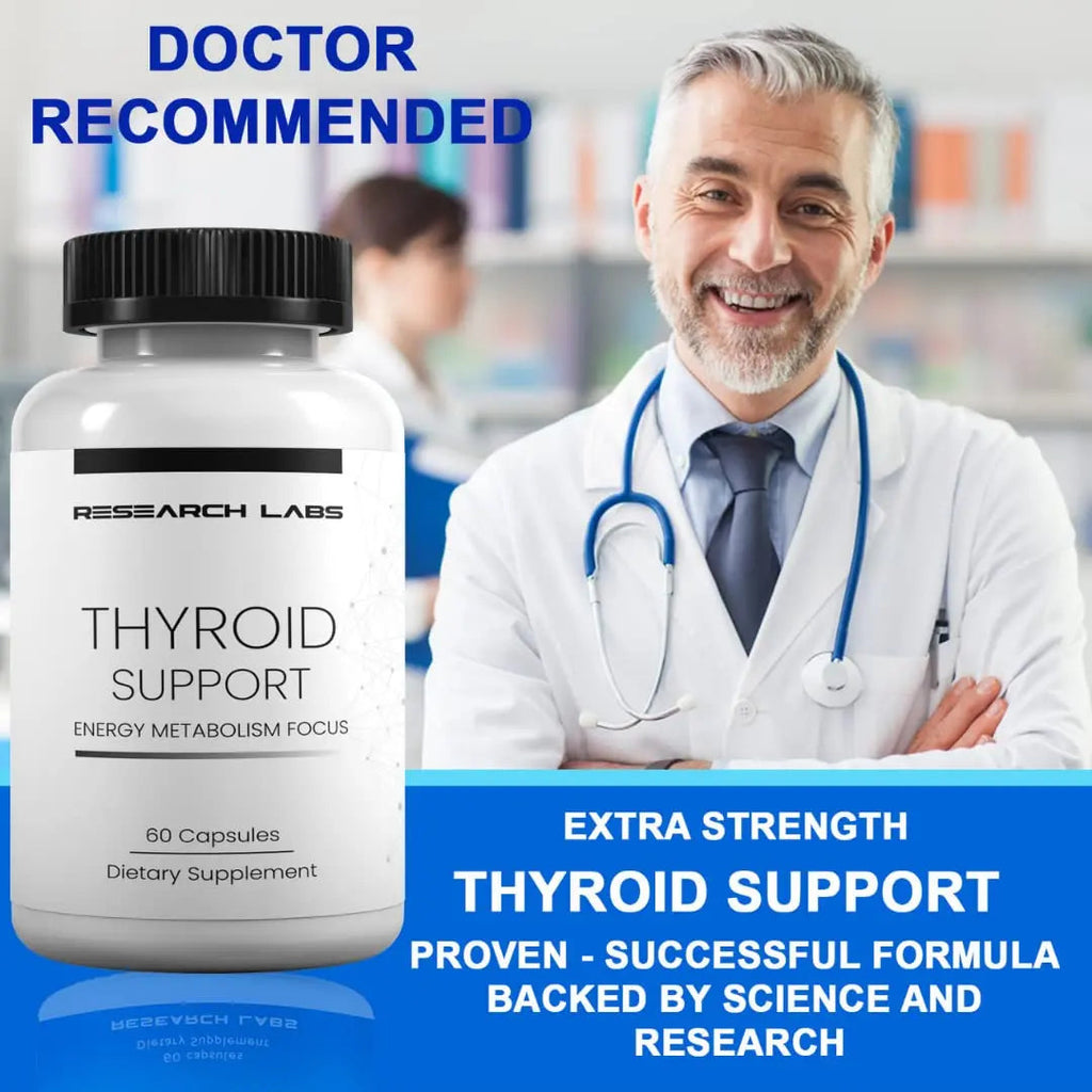 Research Labs Thyroid Support + Iodine Supplement - Energy, Metabolism, Focus Research Labs Au supplements