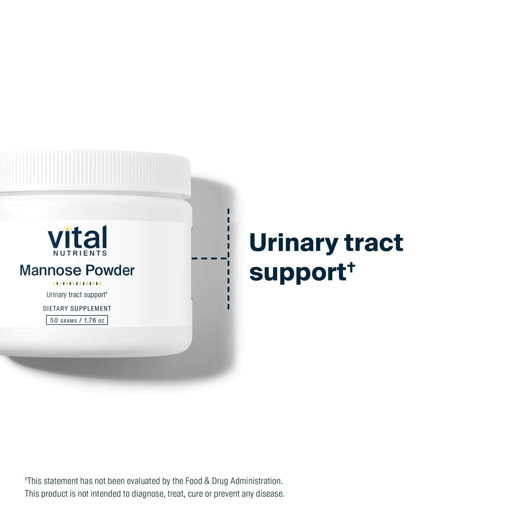 Vital Nutrients Mannose Powder 50g - Vegan D-Mannose Supplement for Urinary Tract and Bladder Support - Gluten, Dairy, Soy Free - Non-GMO - 25 Servings Vital Nutrients Au supplements