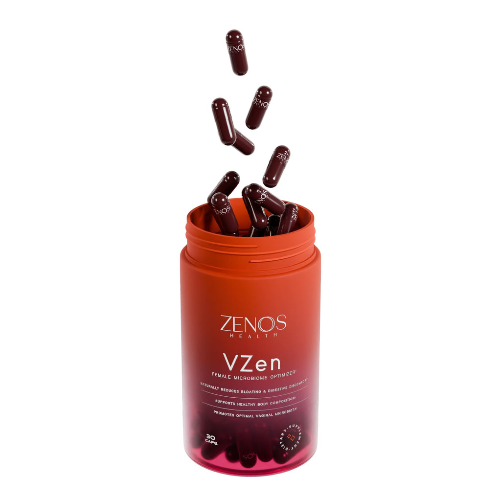 Zenos Health VZen Vaginal Probiotics for Women – Probiotics and Prebiotics for Digestive Health & Bloating Relief for Women – Improve Gut Health, Urinary Tract & Daily Wellness - Made in USA, 30 Caps Zenos Health Au supplements