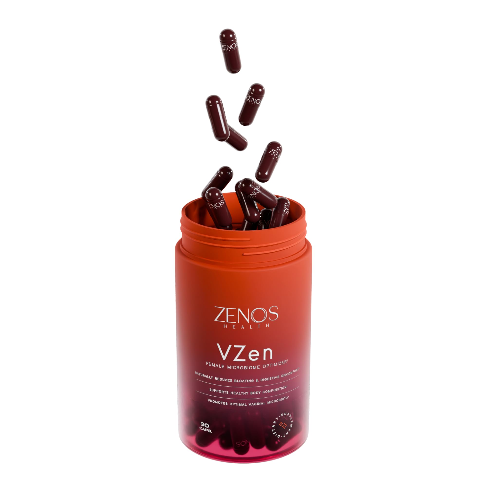 Zenos Health VZen Vaginal Probiotics for Women – Probiotics and Prebiotics for Digestive Health & Bloating Relief for Women – Improve Gut Health, Urinary Tract & Daily Wellness - Made in USA, 30 Caps Zenos Health Au supplements