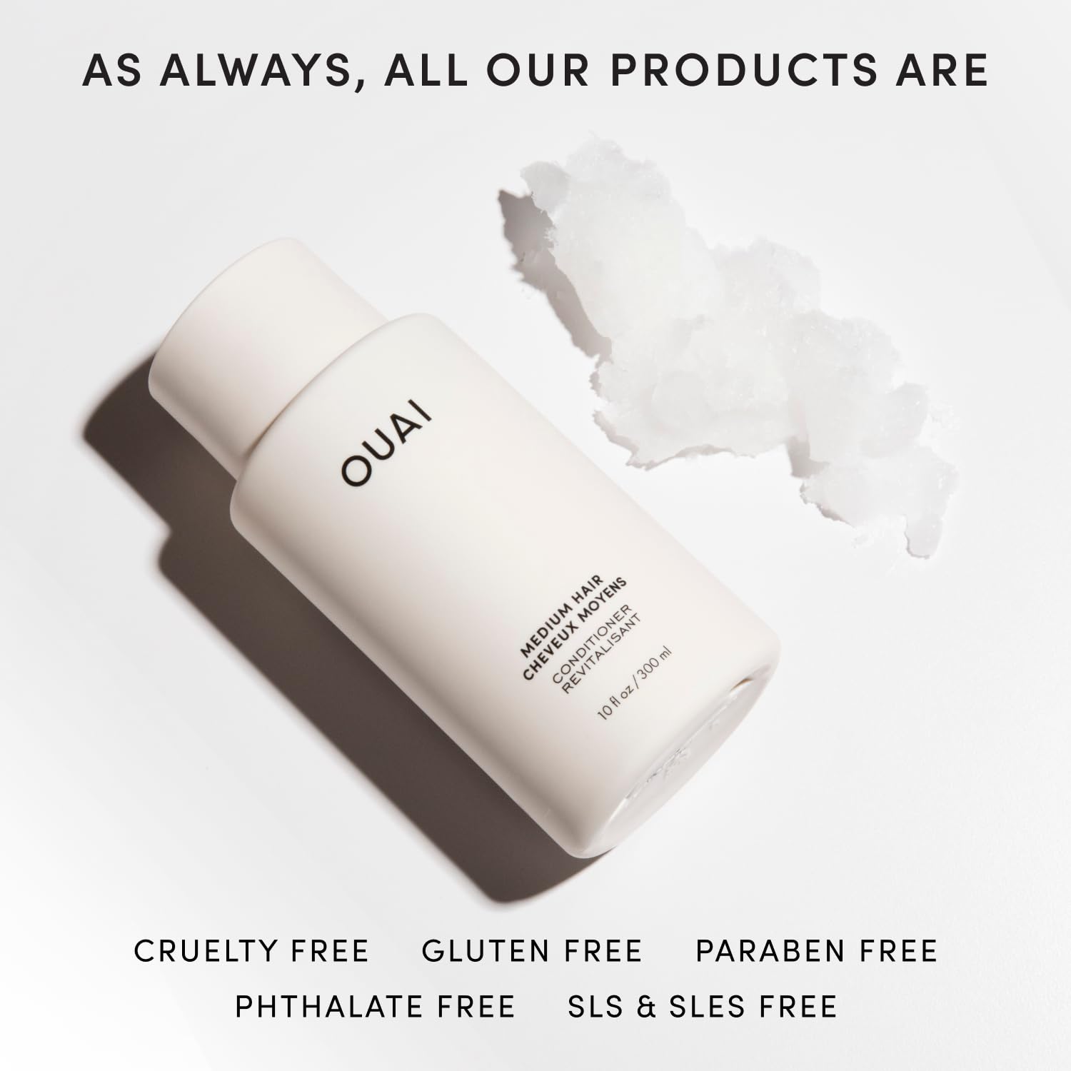 OUAI Medium Conditioner Travel Size - Hydrating Hair Conditioner with Coconut Oil, Babassu Oil, and Keratin - Strengthens, Repairs and Adds Shine - Paraben and Phthalate Free Hair Care Products (3 Oz) OUAI Au supplements