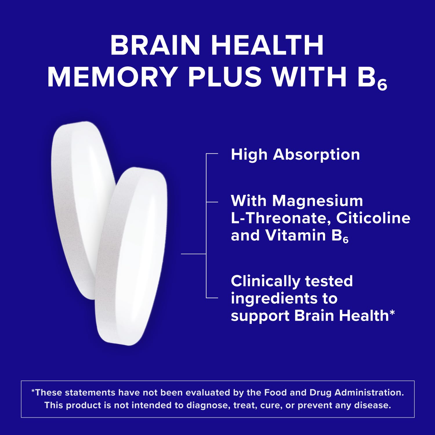 Qunol Brain Health Memory Plus with B6, Magnesium L-Threonate & Citicoline, Clinically Tested Ingredients to Improve Memory, Focus, Attention and Productivity, 90 Count Qunol Au supplements