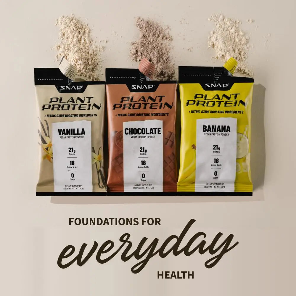 Snap Supplements 100% Plant Based Protein Powder Stick Packs with Nitric Oxide Booster Snap Supplements Au supplements