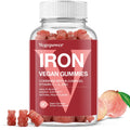 Vegan Iron Gummies Supplement - with Vitamin C, A, B-Complex, Folate, Zinc for Adults & Kids - Health Blood & Energy Support for Iron Deficiency,