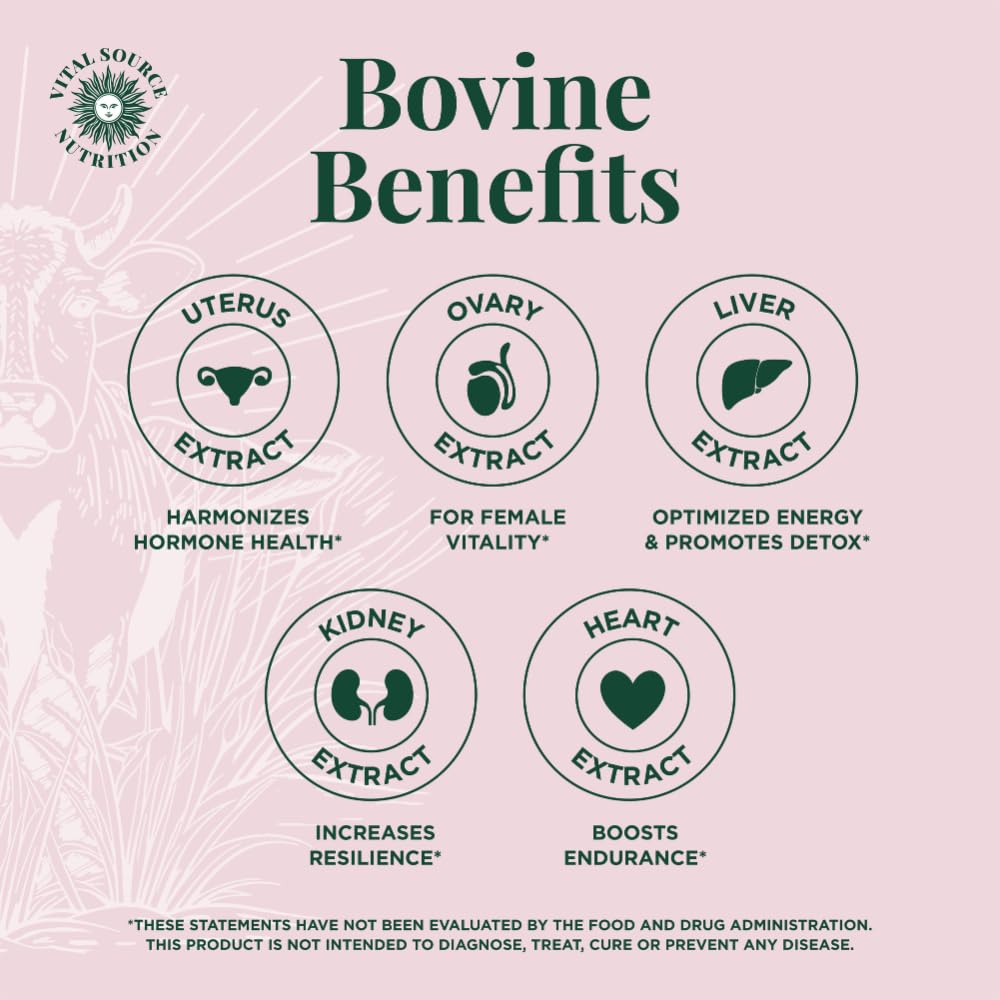 Vital Source Nutrition - BiFi Capsules - Premium Primal Organ Blend - Supports Hormone Health, Energy, Stamina & Clarity - Daily Vitality - Ancestral Supplements for Women - No Artificial Ingredients Vital Source Nutrition Au supplements