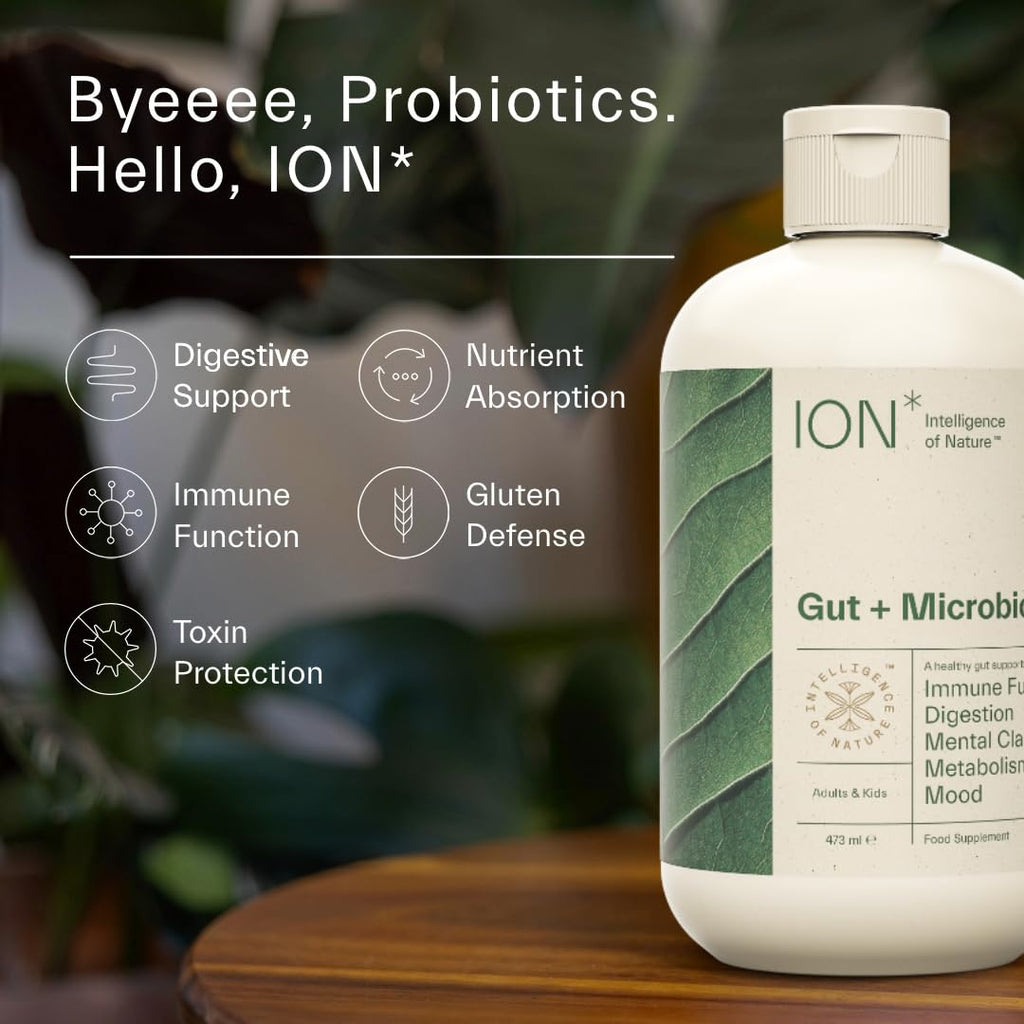 ION* Intelligence of Nature Gut Support Liquid Supplement - Gut & Digestive Health Liquid Drops, Cleanse & Detox with Humic Extract