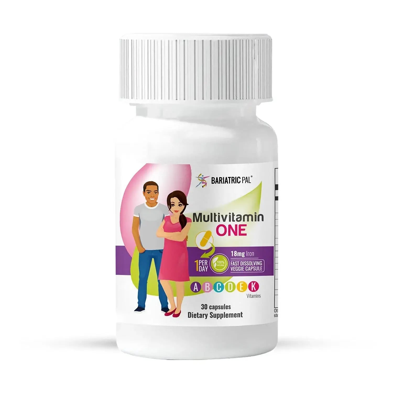 BariatricPal 30-Day Bariatric Vitamin Bundle Multivitamin ONE 1 per Day! Capsule with 18mg Iron Easy Swallow Calcium Citrate (600mg) BariatricPal Au supplements