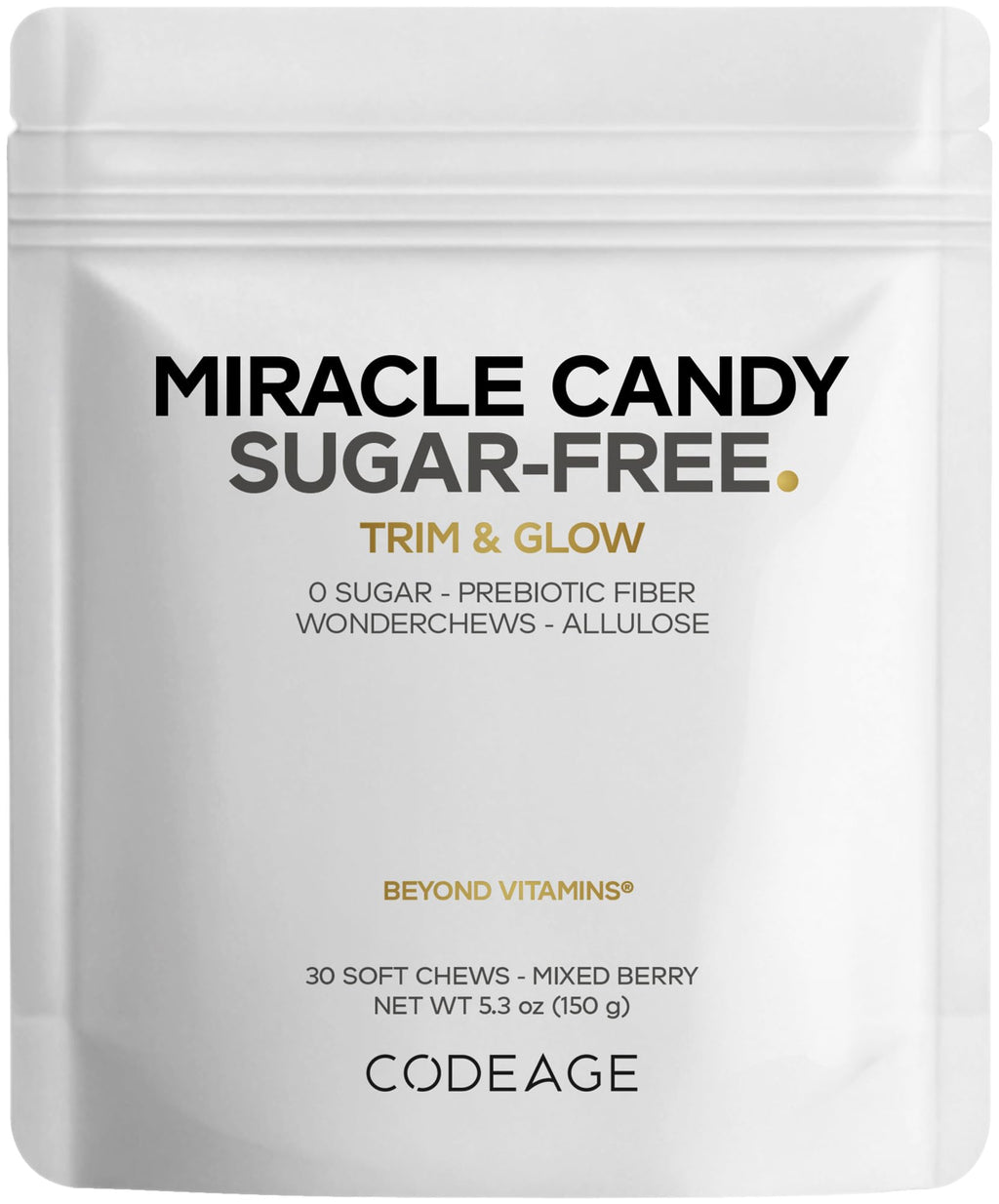 Codeage Miracle Candy Sugar-Free Candies, Mixed Berry Soft Chews – Allulose, Prebiotic Fiber – Low-Calorie Wonderchews – 0g Sugar Soft Chews - 30 Count Codeage Au supplements