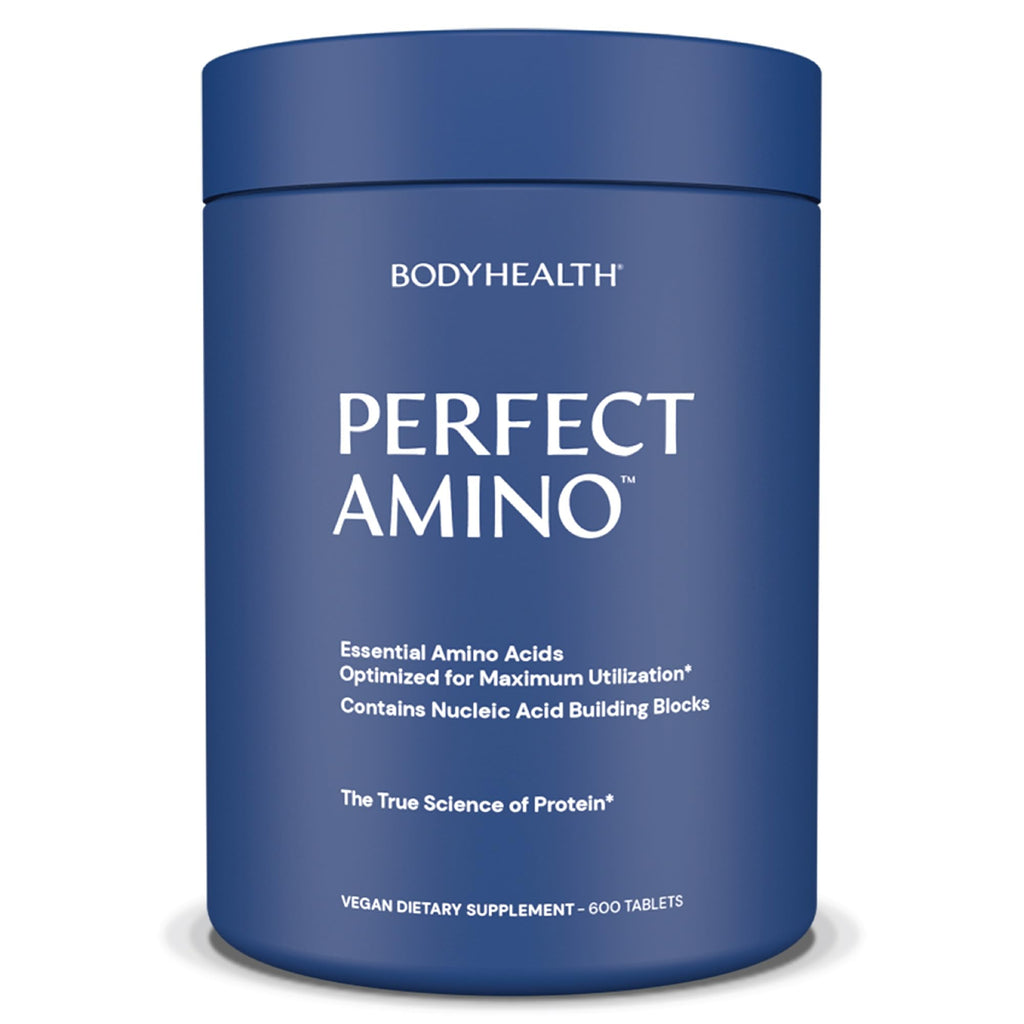 BodyHealth PerfectAmino, Essential Amino Acid with BCAAs + Lysine, Phenylalanine, Threonine, Methionine, Tryptophan, Supplement for Muscle Mass Production,