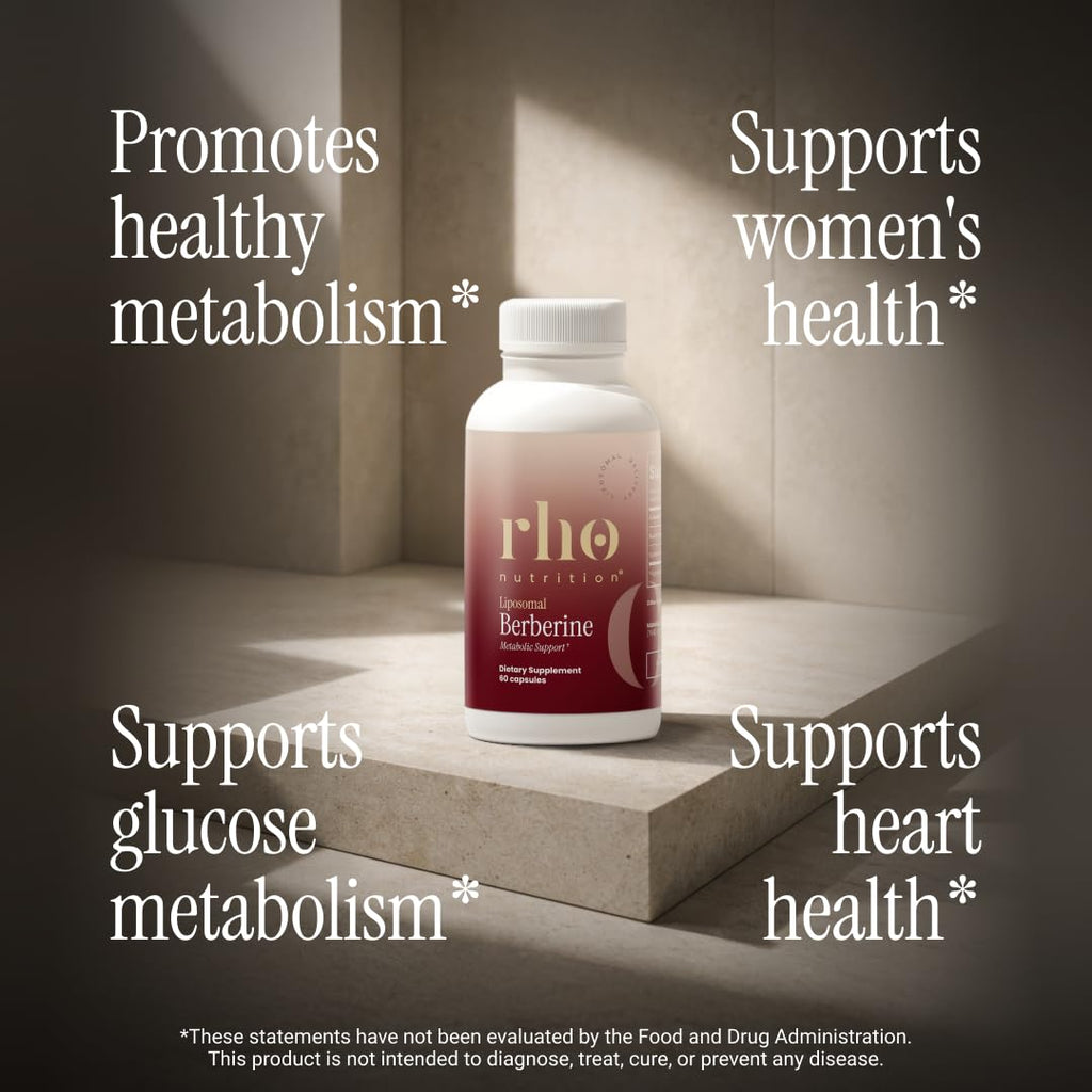 Rho Nutrition Liposomal Berberine Capsules - Ultra High Absorption Supplement – Supports Immune Function, Gut Health and Metabolic