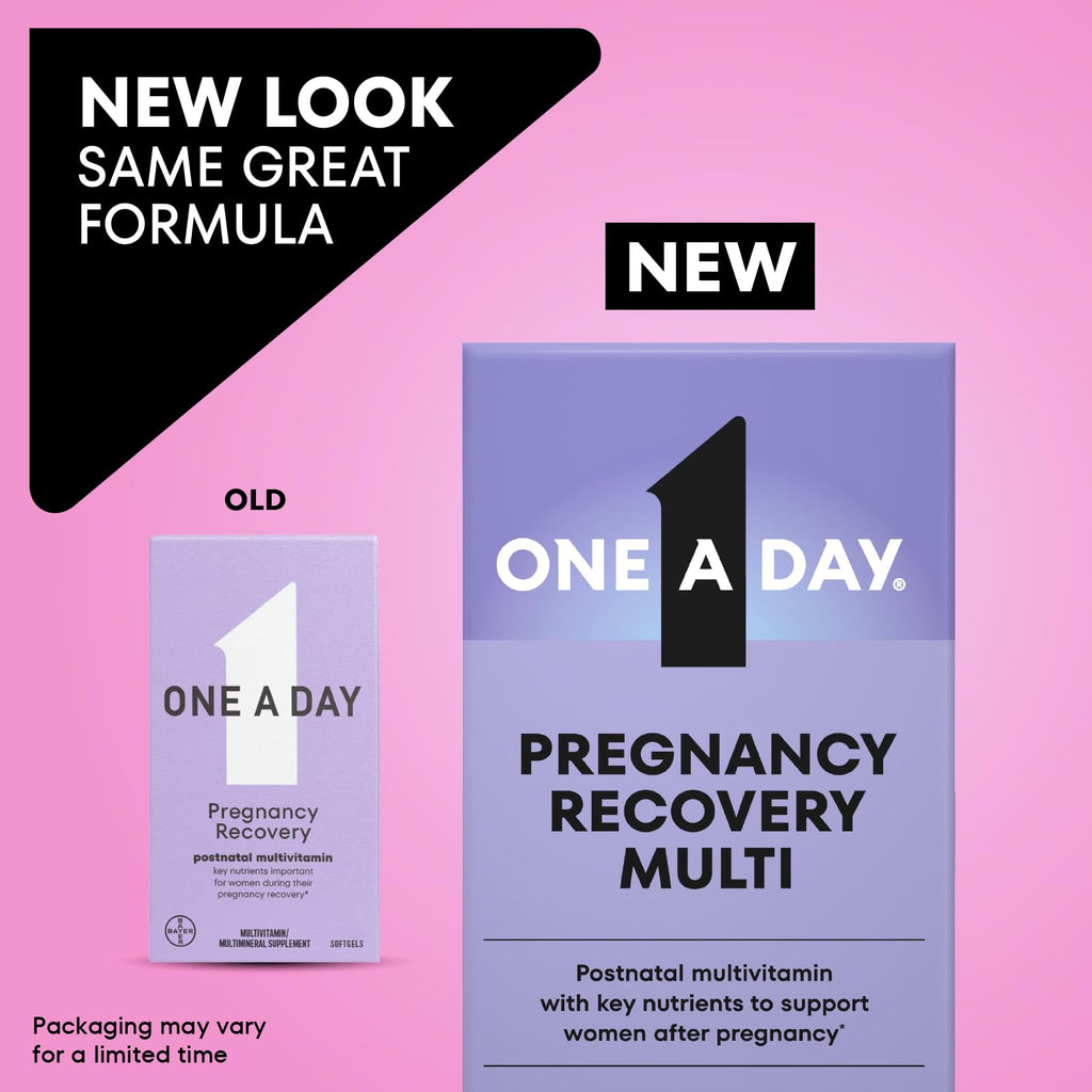 One A Day Postnatal Vitamins for Women, Postnatal Multivitamin with Folic Acid, Omega-3 DHA, B Vitamins, Support Immune Health, Breastfeeding