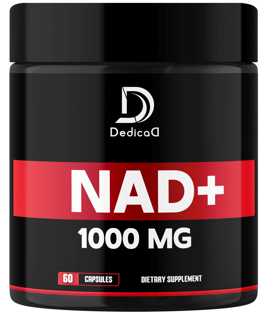 DEDICAD NAD Supplement 1000 mg - Pure NAD Supplement - Energy and DNA Repair, Aging Defense, Brain Function - 60 Capsules DEDICAD Au supplements