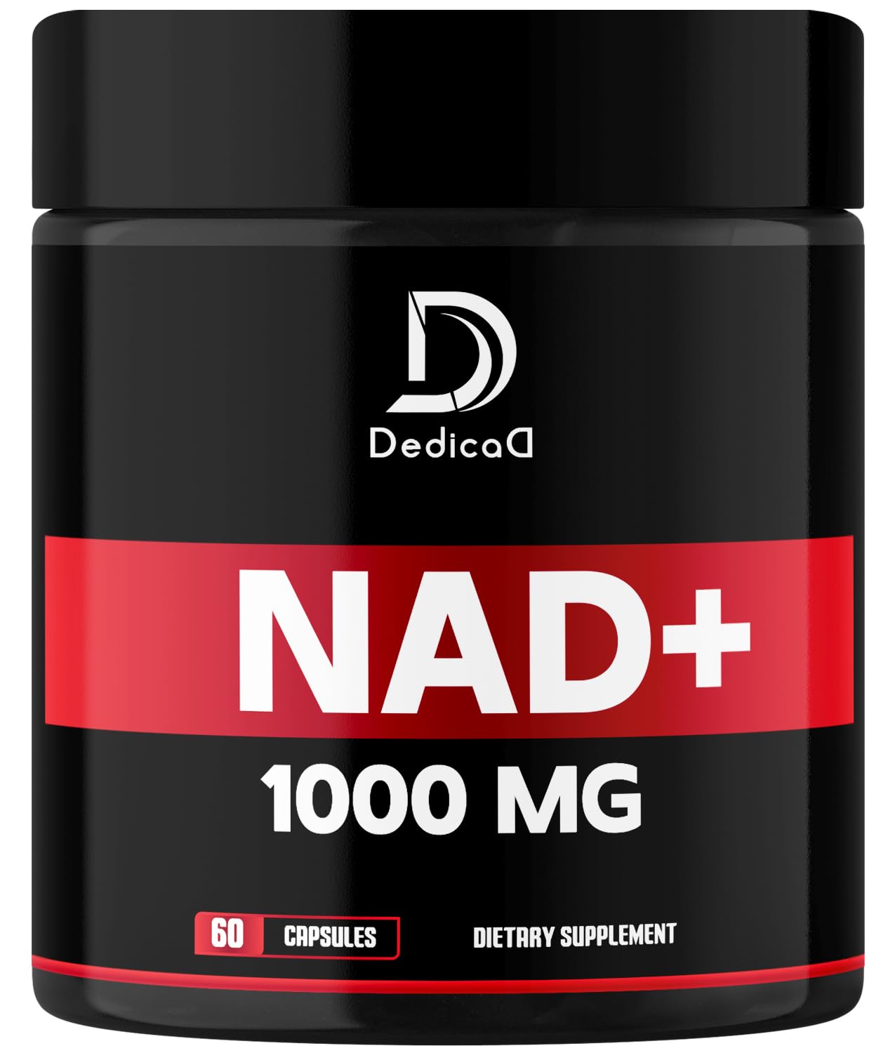 DEDICAD NAD Supplement 1000 mg - Pure NAD Supplement - Energy and DNA Repair, Aging Defense, Brain Function - 60 Capsules DEDICAD Au supplements