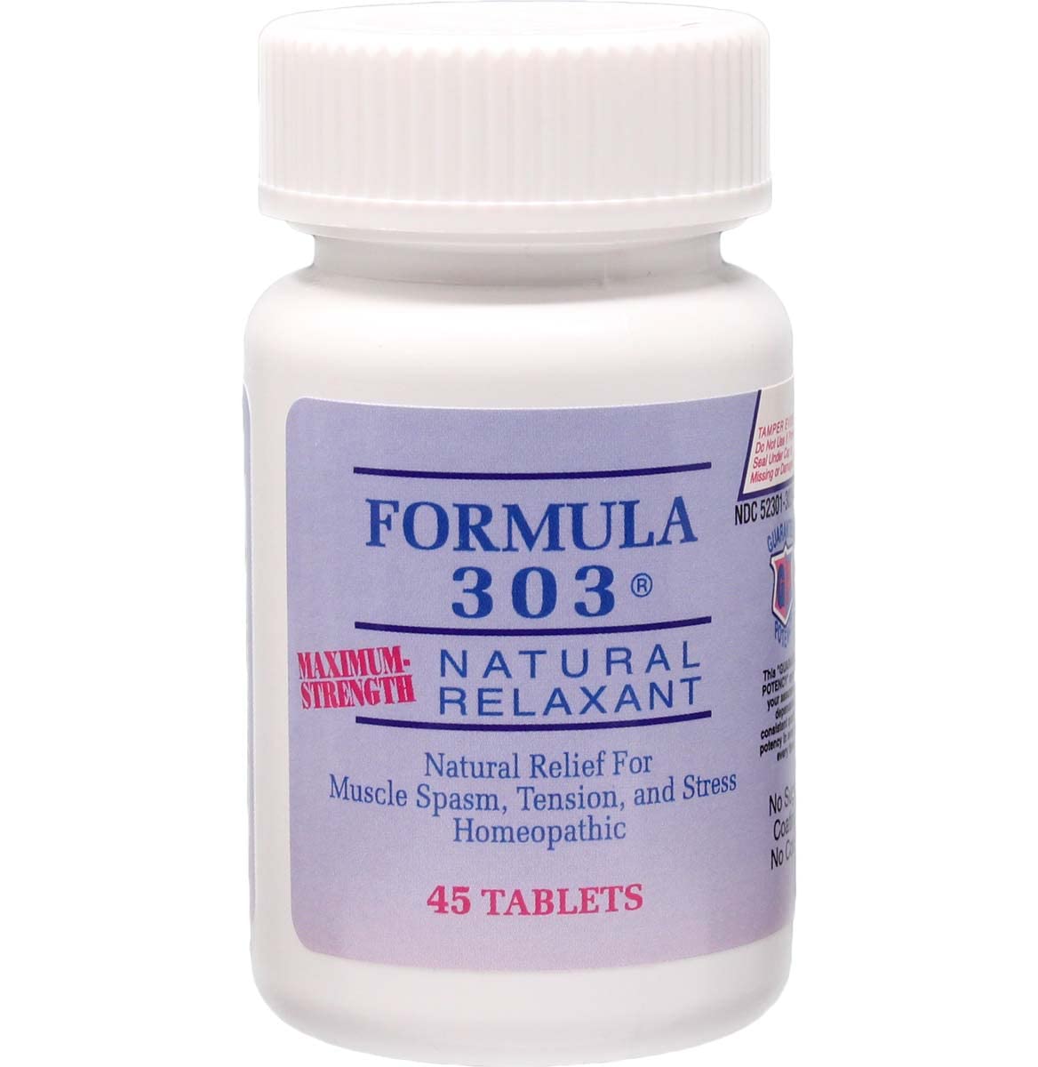 Dee CEE Labs Formula 303 Maximum Strength Tablets, 45 Tablets; All-Natural containing Magnesium for Sore Muscles, Passion Flower, and Valerian Root Dee Cee Laboratories Au supplements